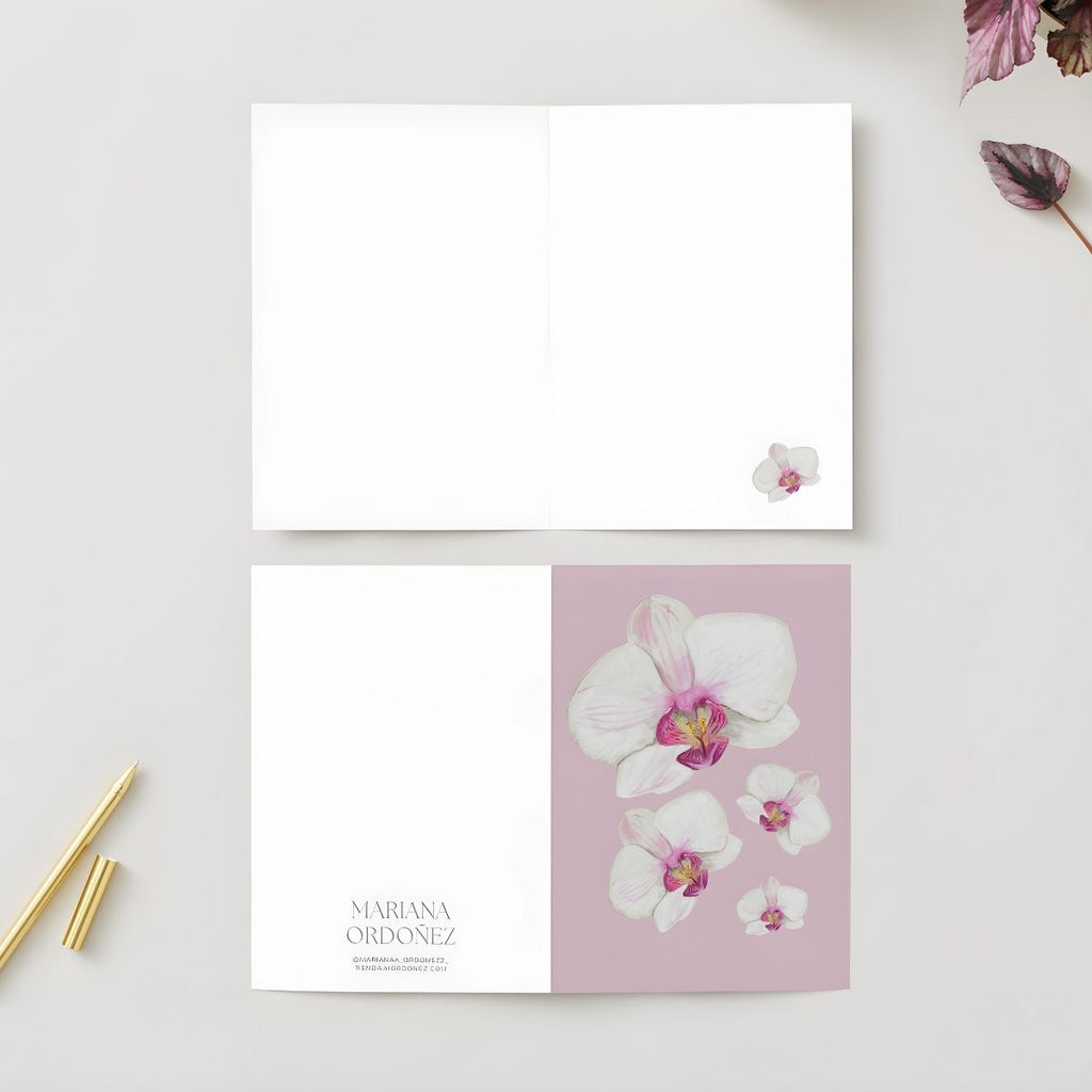 Tarjeta Orquidea Blanca