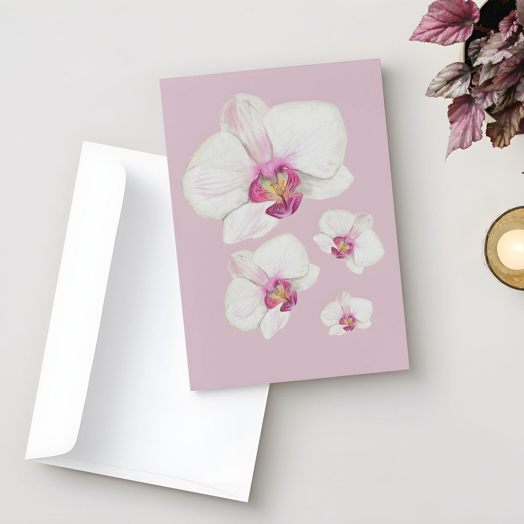 Tarjeta Orquidea Blanca