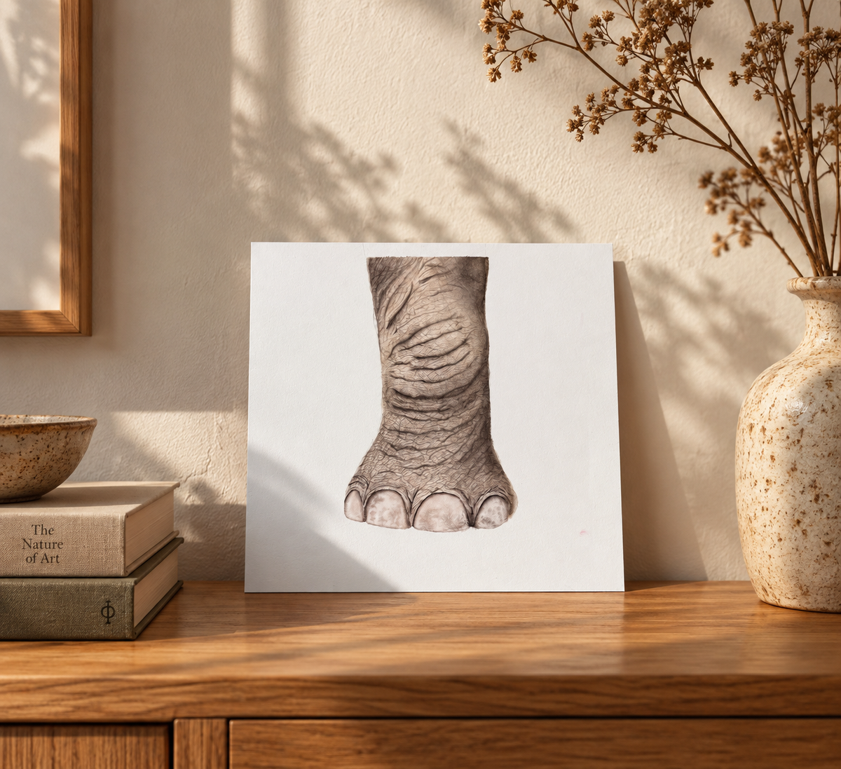 Pata de Elefante | Acuarela Original de la serie La Mirada Lenta